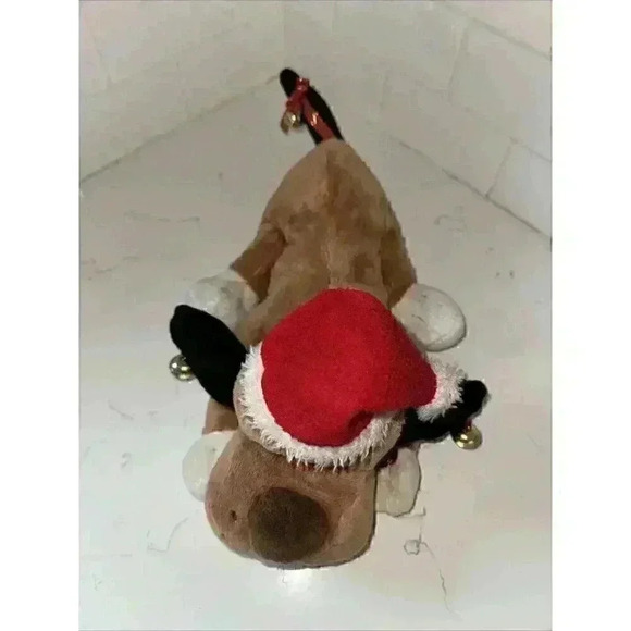 Rare Dan Dee Christmas Animated Plush Hound Dog Sings Jingle Bells And Moves - Picture 2 of 11